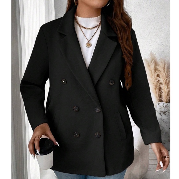 Classic Button up Winter Jacket Coat - Picture 6 of 10